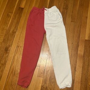 Abercrombie Kids Red and White Sweatpants